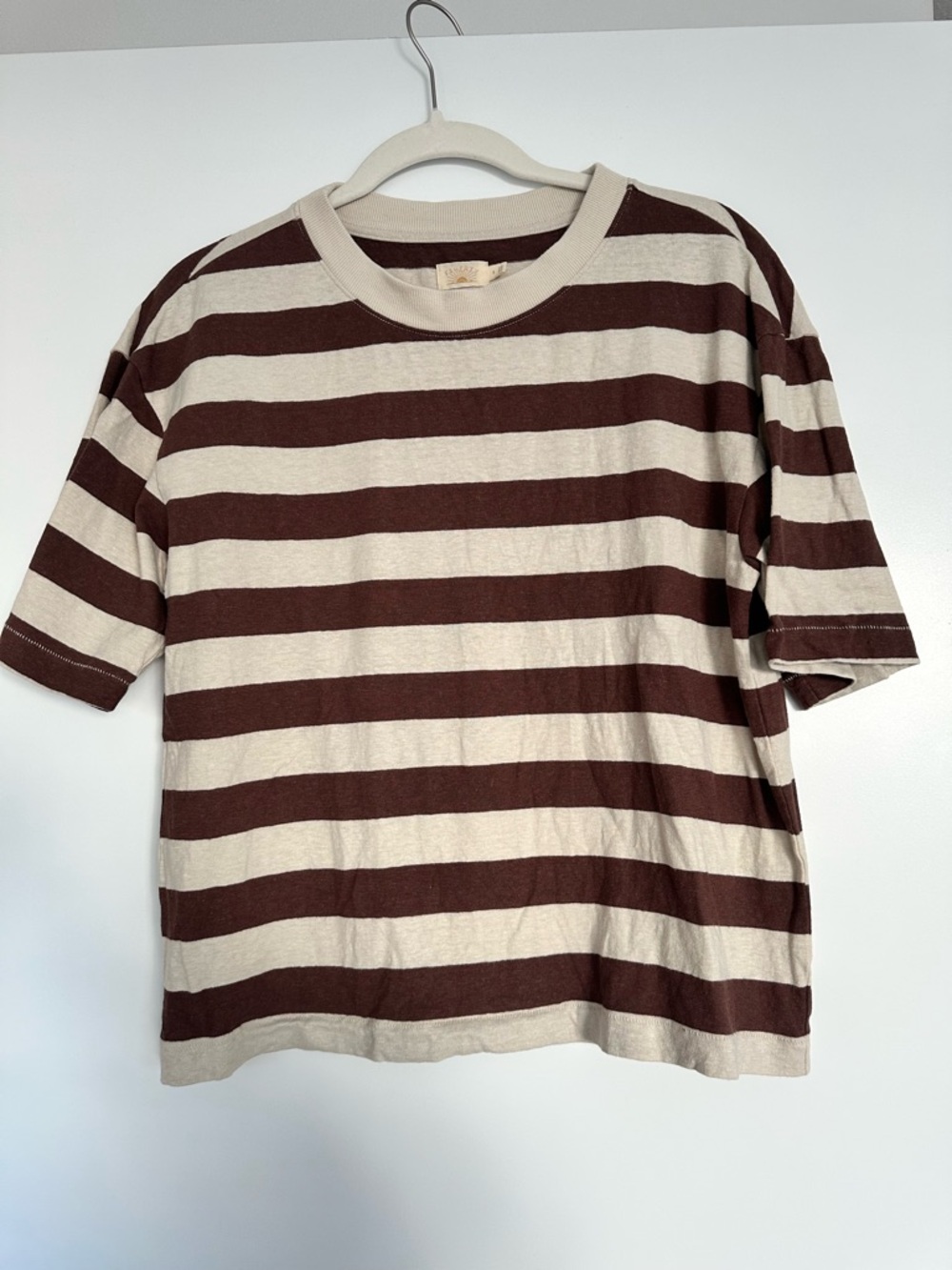 Faherty short sleeve striped tee, small